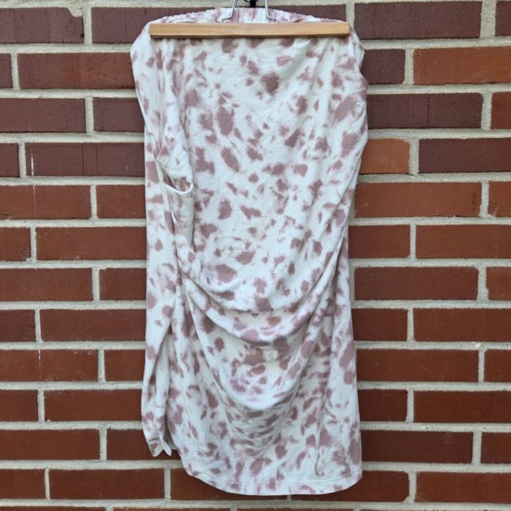 Express Cream/Pale Brown Stretch Jersey Knit Skirt - Size M